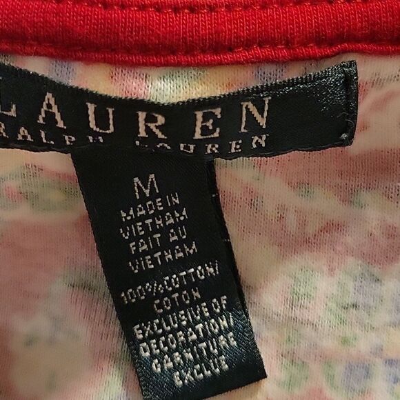 Lauren Ralph Lauren Colorful Tee shirt Medium fits like Small or XS - Picture 3 of 4